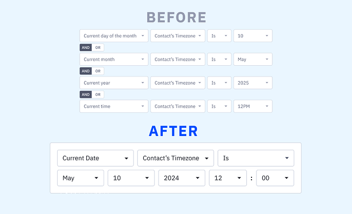 Update your date/time in a single condition