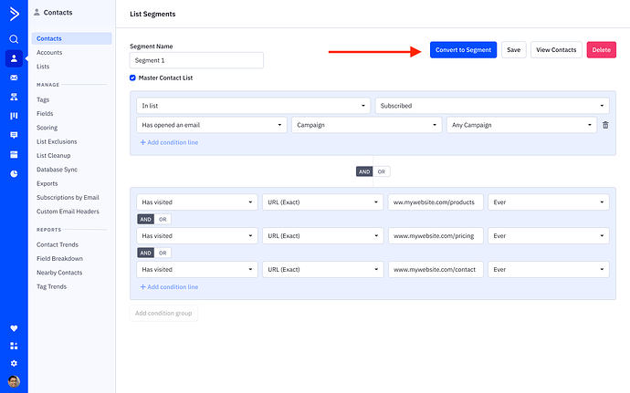 Convert Segments