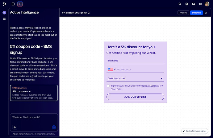 Turn leads into conversions faster by building targeted, in-line forms in seconds instead of hours.