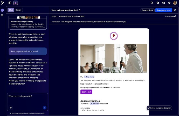 Transform customer engagement by delivering unique personal email experience for every subscriber at scale driving loyalty and conversion with personalization agent.