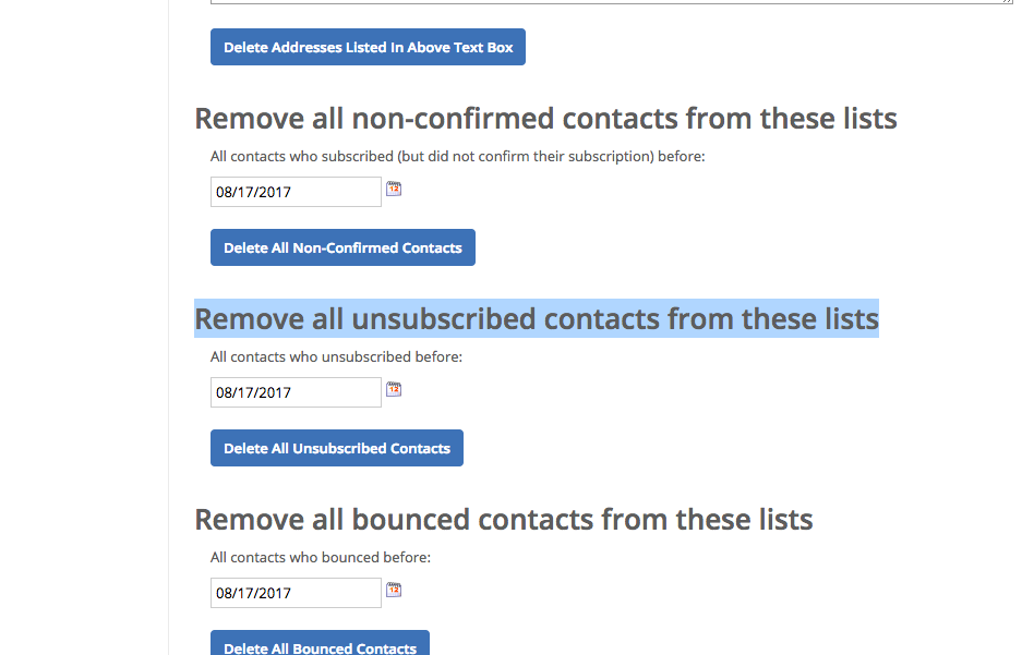 how to remove contacts